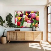 Renkli Laleler Kanvas Tablo thumbnail 1