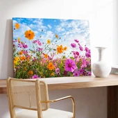 Rengarenk Çiçek Tarlası Kanvas Tablo thumbnail 3