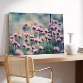 Mor Çiçek Tarlası Kanvas Tablo thumbnail 3