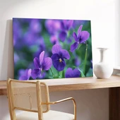 Mor Çiçekler Kanvas Tablo thumbnail 3