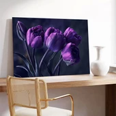 Mor Laleler Kanvas Tablo thumbnail 3