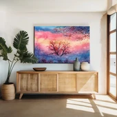 Orman ve Çiçek Manzarası Kanvas Tablo thumbnail 1