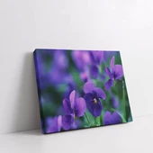 Mor Çiçekler Kanvas Tablo thumbnail 2
