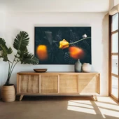 Soyut Sarı Lale Kanvas Tablo thumbnail 1