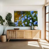 Mavi Çiçek Tarlası Kanvas Tablo thumbnail 1