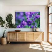 Mor Çiçekler Kanvas Tablo thumbnail 1