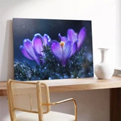 Lila Çiçekler Kanvas Tablo thumbnail 3