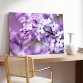Daldaki Mor Çiçekler Kanvas Tablo thumbnail 3
