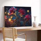 Canlı Güller Kanvas Tablo thumbnail 3