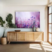 Mor Çiçekler Kanvas Tablo thumbnail 1