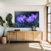 Lila Çiçekler Kanvas Tablo thumbnail 1