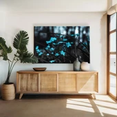 Tarladaki Mavi Çiçekler Kanvas Tablo thumbnail 1