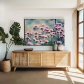 Mor Çiçek Tarlası Kanvas Tablo thumbnail 1