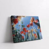 Gökyüzüne Uzanan Gelincikler Kanvas Tablo thumbnail 2
