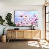 Mor Çiçekler Kanvas Tablo thumbnail 1