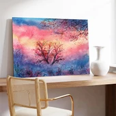 Orman ve Çiçek Manzarası Kanvas Tablo thumbnail 3