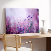 Mor Çiçekler Kanvas Tablo thumbnail 2