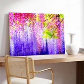 Soyut Rengarenk Çiçekler Kanvas Tablo thumbnail 3