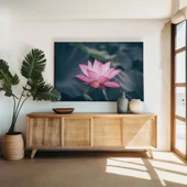 Pembe Lotus Çiçeği Kanvas Tablo thumbnail 1