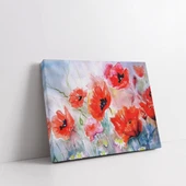 Kırmızı Gelincikler Kanvas Tablo thumbnail 2