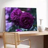 Mor Çiçek Kanvas Tablo thumbnail 1