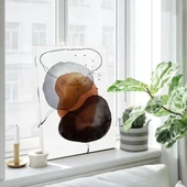 Suluboya Kahverengi Desenli Kanvas Tablo thumbnail 3