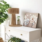 Beyaz Yapraklı Çiçek Kanvas Tablo thumbnail 3