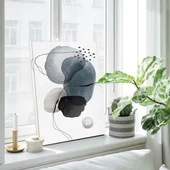 Suluboya Mavi Desenli Kanvas Tablo thumbnail 3