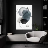 Suluboya Mavi Desenli Kanvas Tablo thumbnail 1