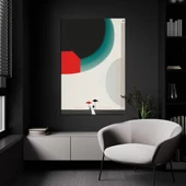 Kırmızı Siyah Geometrik Kanvas Tablo thumbnail 1