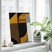 Sarı Siyah Geometrik Kanvas Tablo thumbnail 3