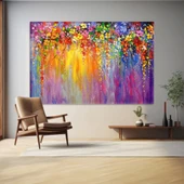 Renk Dolu Çiçekler Kanvas Tablo thumbnail 1