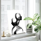 Siyah Beyaz Heykel Kanvas Tablo thumbnail 3