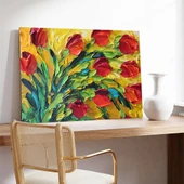 Lale Çiçekleri Kanvas Tablo thumbnail 3