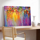 Renk Dolu Çiçekler Kanvas Tablo thumbnail 3
