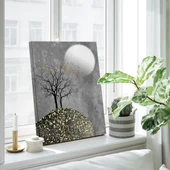 Dolunay ve Ağac Kanvas Tablo thumbnail 2