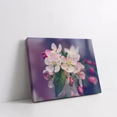 Elma Ağacı Çiçeği Kanvas Tablo thumbnail 2