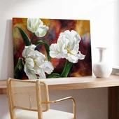 Beyaz Zambaklar Kanvas Tablo thumbnail 3