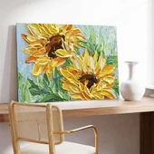 Ay Çiçeği Kanvas Tablo thumbnail 3