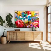 Renkli Çiçekler Kanvas Tablo thumbnail 1