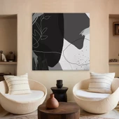 Çizgi Desenli Antrasit Kanvas Tablo thumbnail 1