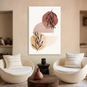 Geometrik Çiçek Desenli Kanvas Tablo thumbnail 1