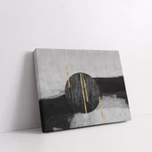 Siyah Altın Daire Kanvas Tablo thumbnail 3