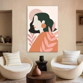 Bitki ve Kadın Kanvas Tablo thumbnail 1