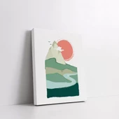 Güneş ve Dağ Kanvas Tablo thumbnail 3