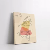 Kelebek Çizgili Kanvas Tablo thumbnail 3