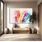 Renkli Tüyler Kanvas Tablo thumbnail 1