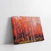 Sonbahar Ormanı Yangını Kanvas Tablo thumbnail 2