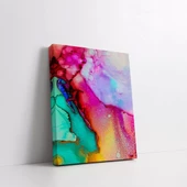 Renklerin Sıvı Dansı Kanvas Tablo thumbnail 2