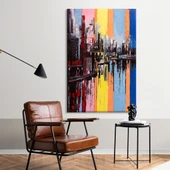 Şehir Çizgileri Kanvas Tablo thumbnail 1